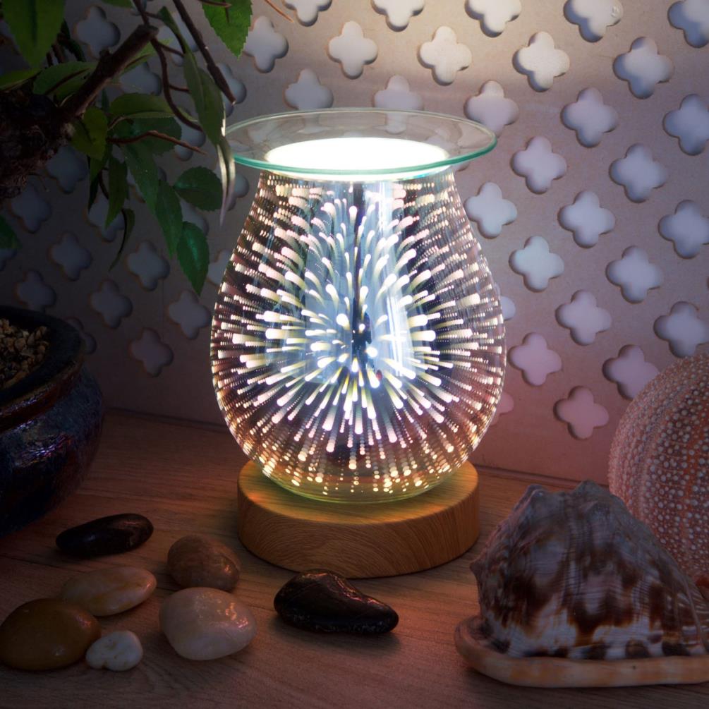 Sense Aroma Fireworks Wooden Base 3D Touch Electric Wax Melt Warmer Extra Image 1